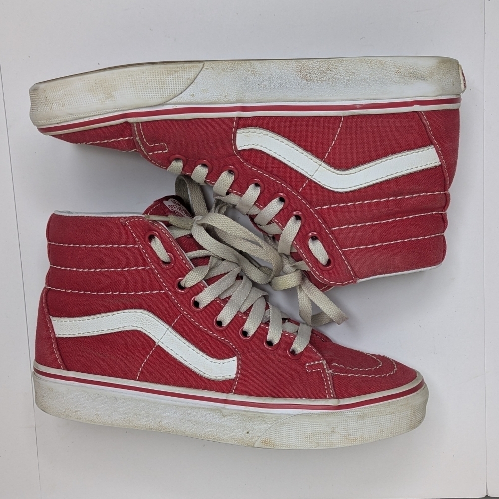 Vans Red Hightop Sneakers 6 Women